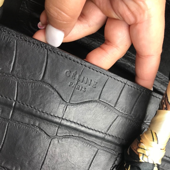 AUTHENTIC Celine Phantom CROC EMBOOSED - Picture 4 of 8